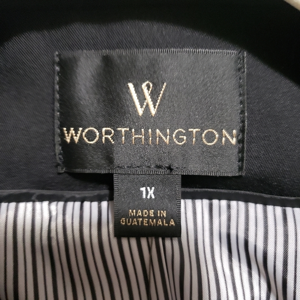 Worthington Black Tailored Blazer with Notched Lapels...size:1X - Picture 10 of 12